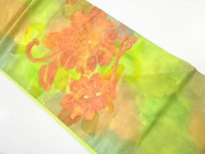花唐草模様織り出し　名古屋帯
